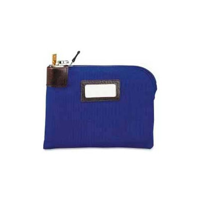 MMF Currency Bag with Built-in Lock 2330981W08 Nylon, 11" x 8-1/2", Navy