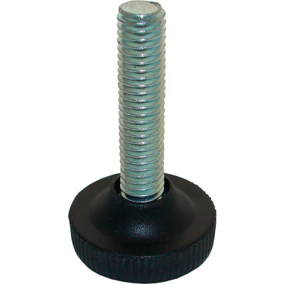 Fixed Base Leveling Mount - Steel Bolt, Nylon Pad - 5/16-18 x 3/4" Bolt - 1-1/4" Dia. - Light Duty
