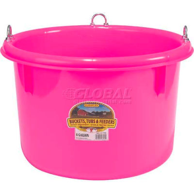 Little Giant Race Horse Tub P800, Polyethylene, 8 Gal., Hot Pink