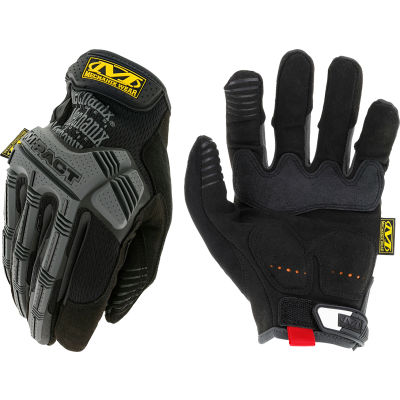 M-Pact Gloves, Synthetic Leather/D30 Palm Padding, Black/Gray, Large view 2
