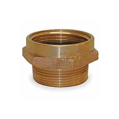 Fire Hose Female/Male Hose Nipple - 1-1/2 In. NH Female X 1-1/2 In. NPT Male - Brass