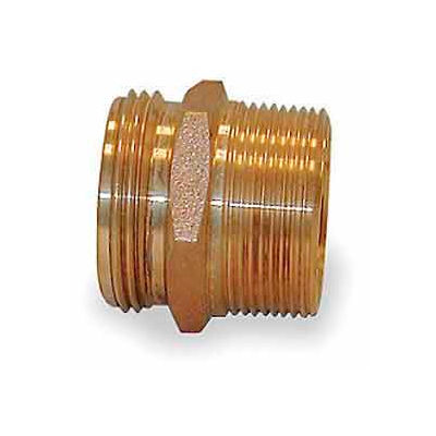 Fire Hose Double Male Nipple - 1-1/2 In. NPT X 1-1/2 In. NH - Brass