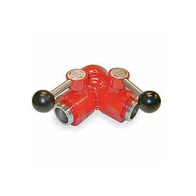 Fire Hose Leader Line Wye - 2-1/2 In. NH X 1-1/2 In. NPSH - Brass - 2-Piece