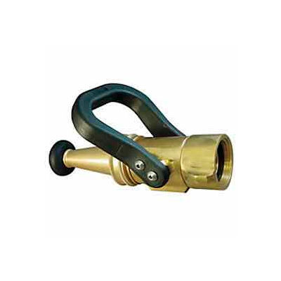 Fire Hose Shut-Off Nozzle - 1-1/2 In. NPSH - Brass - Stainless Lever