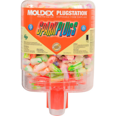 Moldex 6644 SparkPlugs® PlugStation® Earplug Dispensers, 250 Pairs/Dispenser