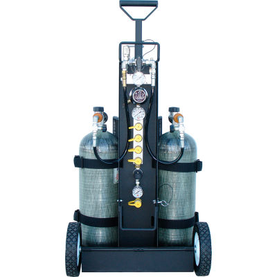 Air Systems 2-Cylinder MULTI-PAK™ Small Cylinder Rescue Cart, 4500 PSI, Hansen, MP-4R