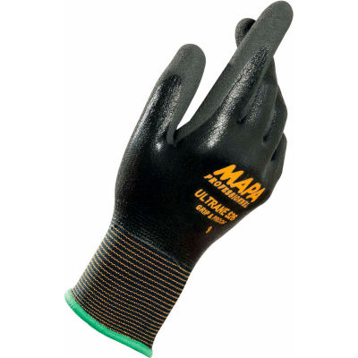 MAPA® Ultrane 526 Grip & Proof Nitrile Fully Coated Gloves, Lt Weight, 1 Pair, Size 11, 526411