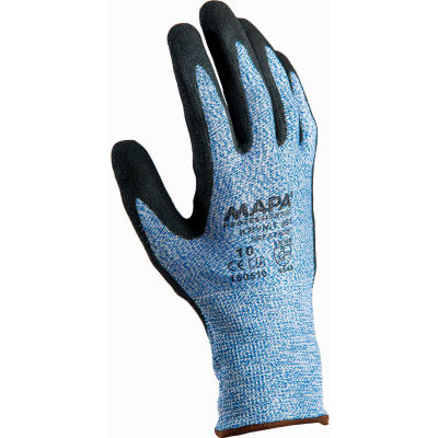 MAPA® Krynit Grip & Proof 581 Nitrile Palm Coated HDPE Gloves, Cut Level A4, 1 Pair, Size 10