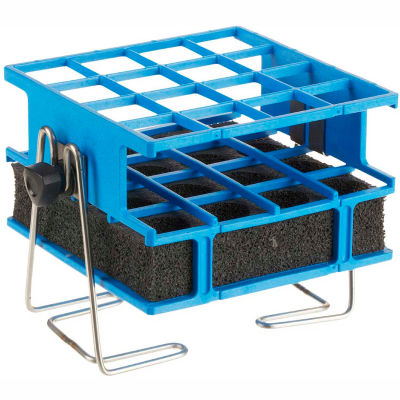 Thermo Scientific Half-Size Test Tube Rack Clamp, For 21-25mm Tubes, 4 x 4 Array, Blue