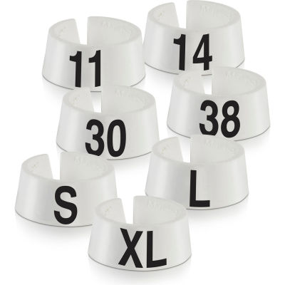 7 Classic Marker, 3/4", White W/Black Print, 25/Pack