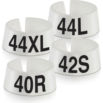 37L Classic Marker, 3/4", White W/Black Print, 25/Pack