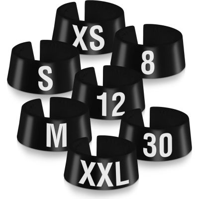 42 Classic Marker, 3/4", Black W/White Print, 25/Pack