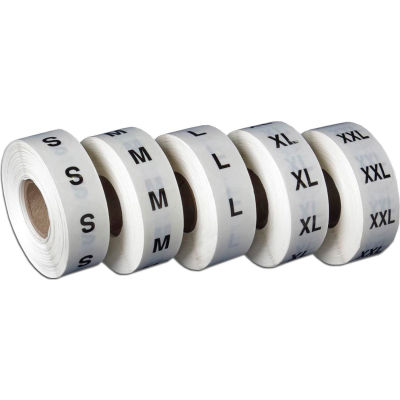 XXL Clear Labels w/Black Print 3/4" Circle 1000/Roll