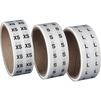 XXL Clear Labels w/Black Print 1/2" Circle 1000/Roll