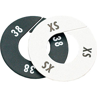 48 Round Garment Rack Divider, 3-1/2", White W/Black Print, 10/Pack