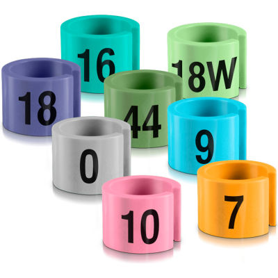 28W Mini Marker, 1/2", Aqua W/Black Print, 100/Pack