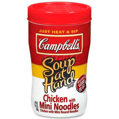 Campbell's Soup At Hand®, Microwavable, Chicken Noodle, 10.75 Oz, 8/Carton