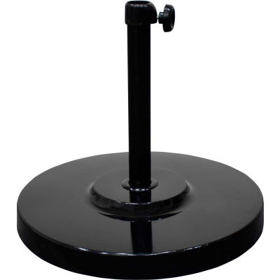 California Umbrella 50 lbs Umbrella Base - Steel Covered Concrete - Black
