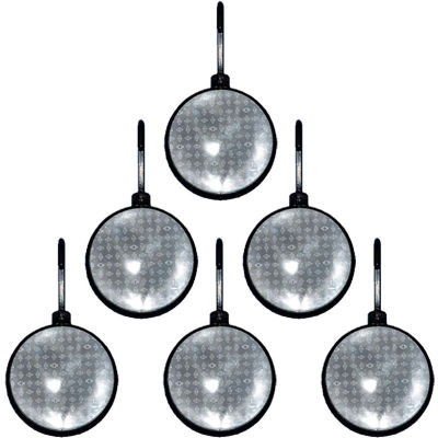 Mr. Chain Snap 2" DOT Reflector, Star White, 6 Pack