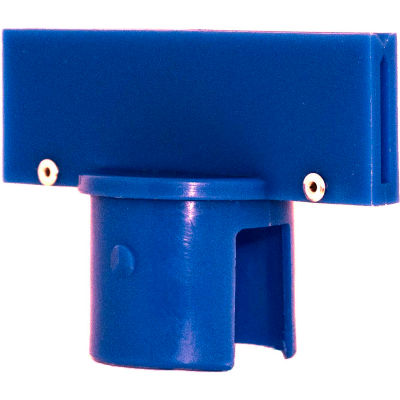 Mr. Chain Stanchion Sign Adapter, Acetal Copolymer, 2", Blue