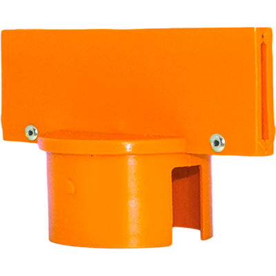 Mr. Chain Stanchion Sign Adapter, Acetal Copolymer, 3", Safety Orange