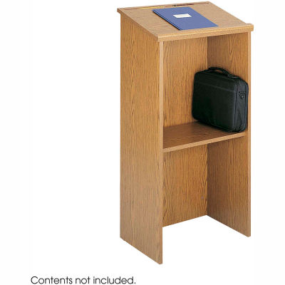 Stand-Up Podium / Lectern, 23"W X 15-3 / 4"D X 45-7 / 8"H, Mahogany