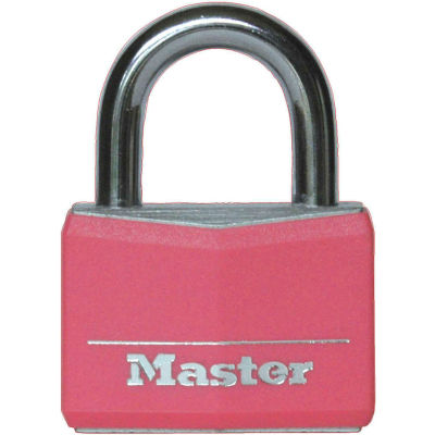 Master Lock® No. 146D Pink Covered Solid Body Padlock - Pkg Qty 24