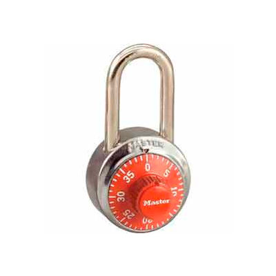 Master Lock® No. 1502LFORJ General Security Combo Padlock LF Shackle - Orange Dial