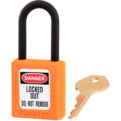 Master Lock® Dielectric Zenex™ 406KAS12ORJ Safety Padlock, Orange, 12/Set