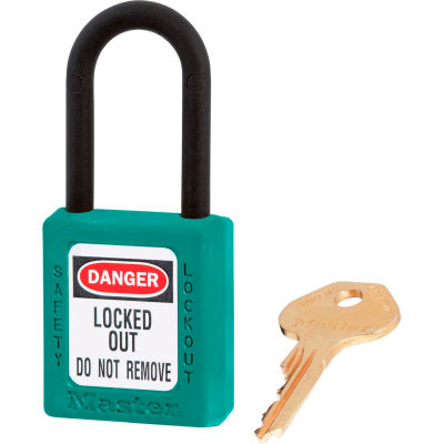 Master Lock® Dielectric Zenex™ 406KAS3TEAL Safety Padlock, Teal, 3/Set