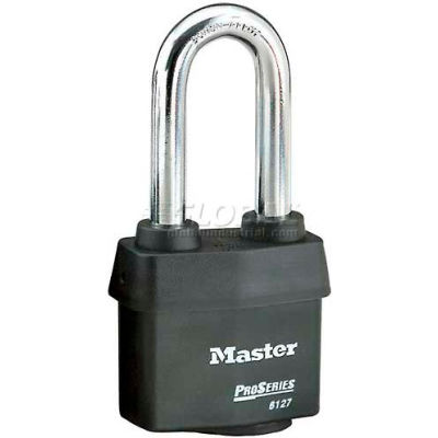 Master Lock® No. 6127LJ High Security Steel Weather Resistant Covered Laminated Padlocks - Pkg Qty 24