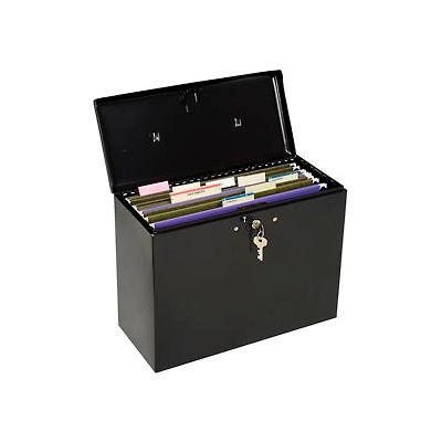Master Lock® No. 7148D Steel Security File Box 13-1/2"L x 6"W x 10-1/2"H, Black