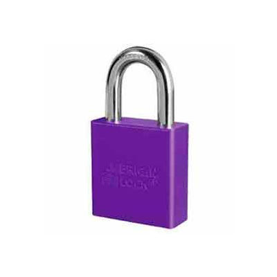 American Lock® No. A1205PRP High Security Solid Aluminum Padlock 5 Pin Cylinders - Purple - Pkg Qty 24