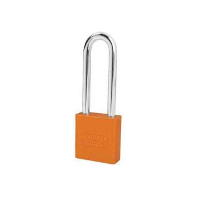 American Lock® No. A1207ORJ Solid Aluminum Rectangular Padlock - Orange - Pkg Qty 24
