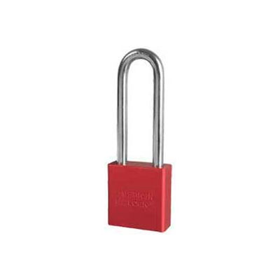 American Lock® No. A1207RED Solid Aluminum Rectangular Padlock - Red - Pkg Qty 24