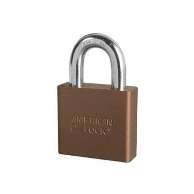 American Lock® No. A1305BRN Solid Aluminum Rectangular Padlock - Brown - Pkg Qty 24