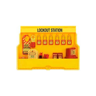 Master Lock® Lockout Station, Electrical Focus, Zenex Thermoplastic Padlocks, S1850E410