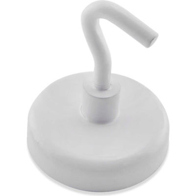 Master Magnetics Ceramic Magnetic Hook MHHH14BX - 14 Lbs. Pull White Enamel Paint - Pkg Qty 25