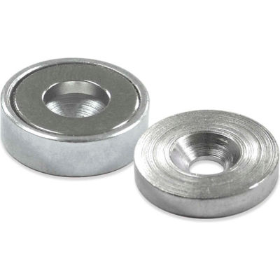 Master Magnetics Neodymium Latch Magnet NMLKIT4 - 23 Lbs. Pull Nickel - Chrome Plating - Pkg Qty 25