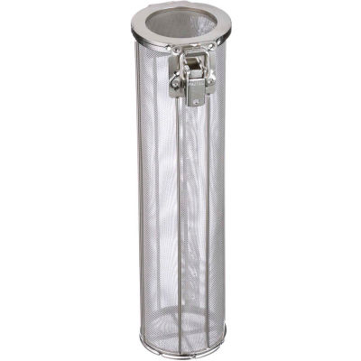 Marlin Steel Round Mesh Basket 3-3/16"Dia. x 12"H - Stainless Steel - Price Each for Qty 5+