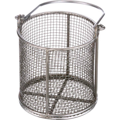 Marlin Steel Round Wire Basket 6-5/8"Dia. x 6-5/8"H 0.25" Wire - Plain