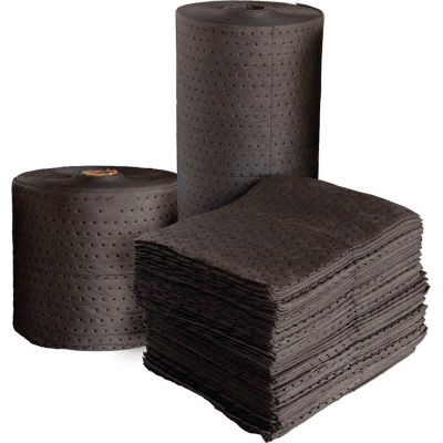 Universal Dimpled Absorbent Pads, Single Weight, 18" x 15", Gray, 200/Bale