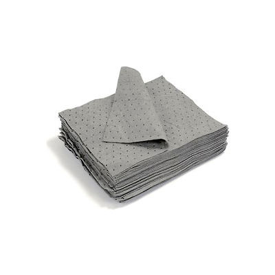 Universal Dimpled Absorbent Pads, Medium Weight, 18" x 15", Gray, 100/Bale