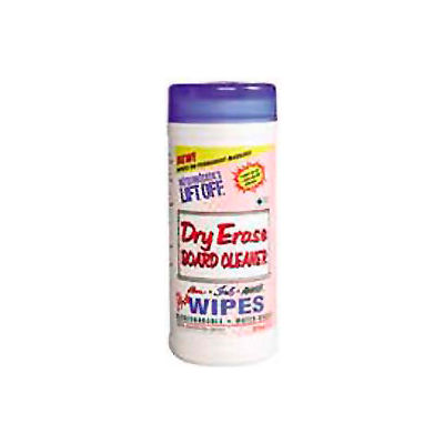 Lift Off Dry Erase Board Cleaner Wipes, 30 Wipes/Can, 6 Cans - 42703