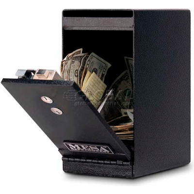 Mesa Safe B-Rate Undercounter Safe Cabinet MUC1K Dual Key Lock, 6"W x 8-3/4"D x 12"H