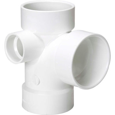 Pipe Fittings | PVC | Mueller 05784 4 In. X 4 In. X 4 In. X 2 In. PVC ...