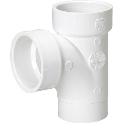 Mueller 06113 2 In. PVC Sanitary Tee Street - Spigot X Hub X Hub