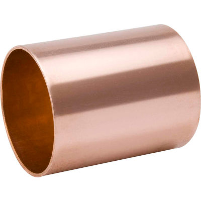 Mueller W 10148 1-1/4 In. Wrot Copper Staked Stop Coupling - Copper
