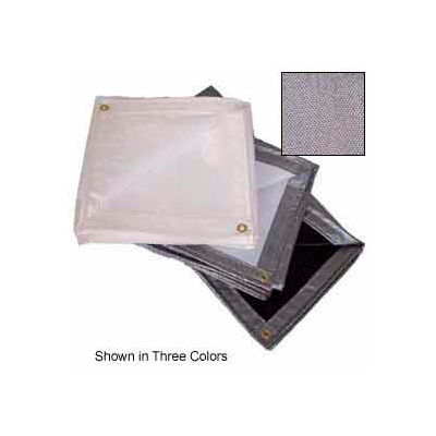 6' X 6' Heavy Duty 7 oz. Tarp Black/Silver - TTS-12000-0606