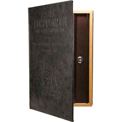 Barska Large Antique Book Diversion Safe CB11992 with Key Lock, 8-3/4"W x 2-3/4"D x 13"H, Brown
